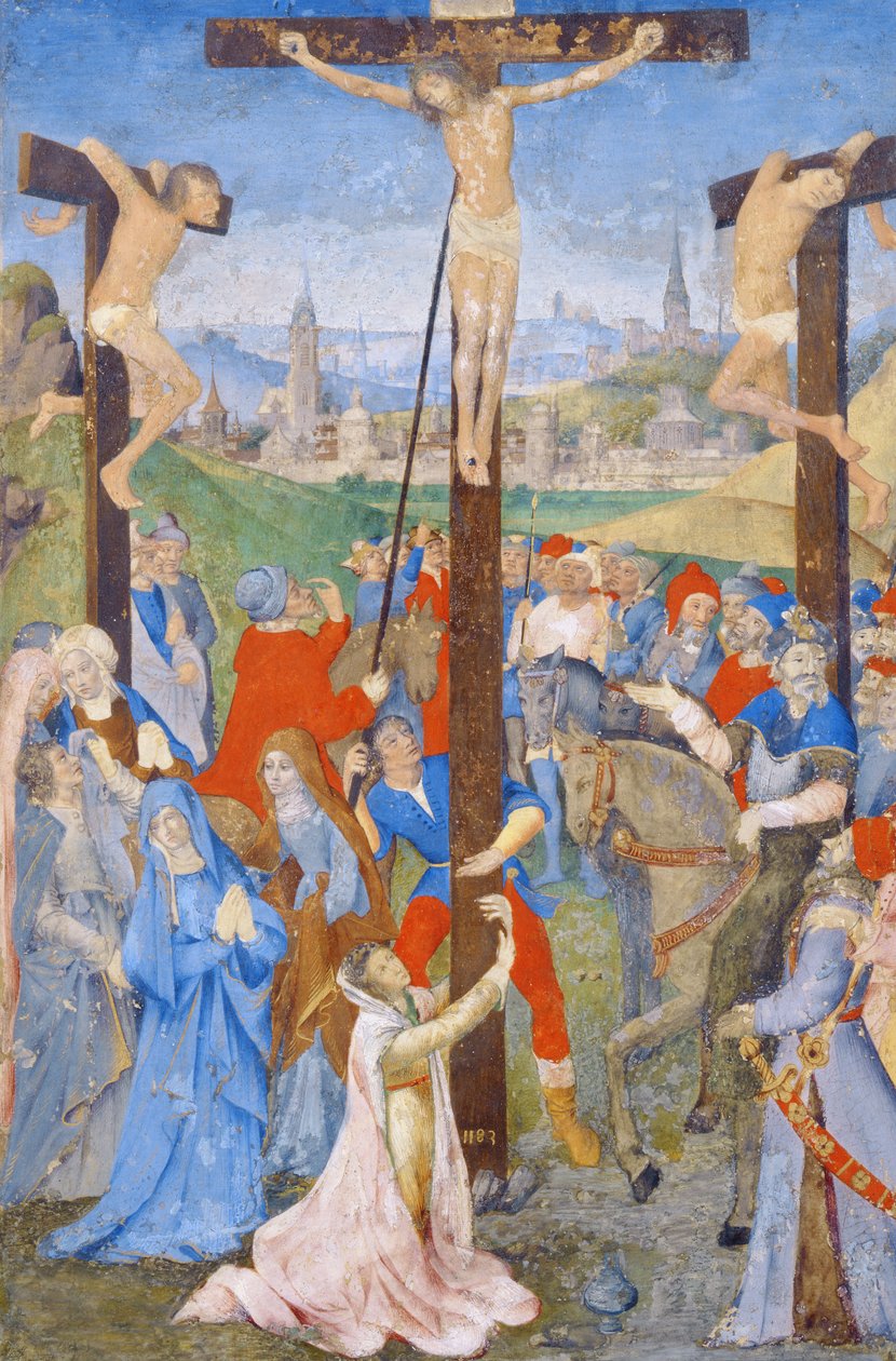 De Kruisiging, uit een Missaal door French School