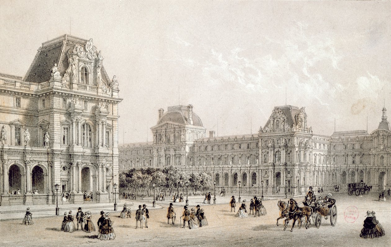 Het voltooide Louvre door French School