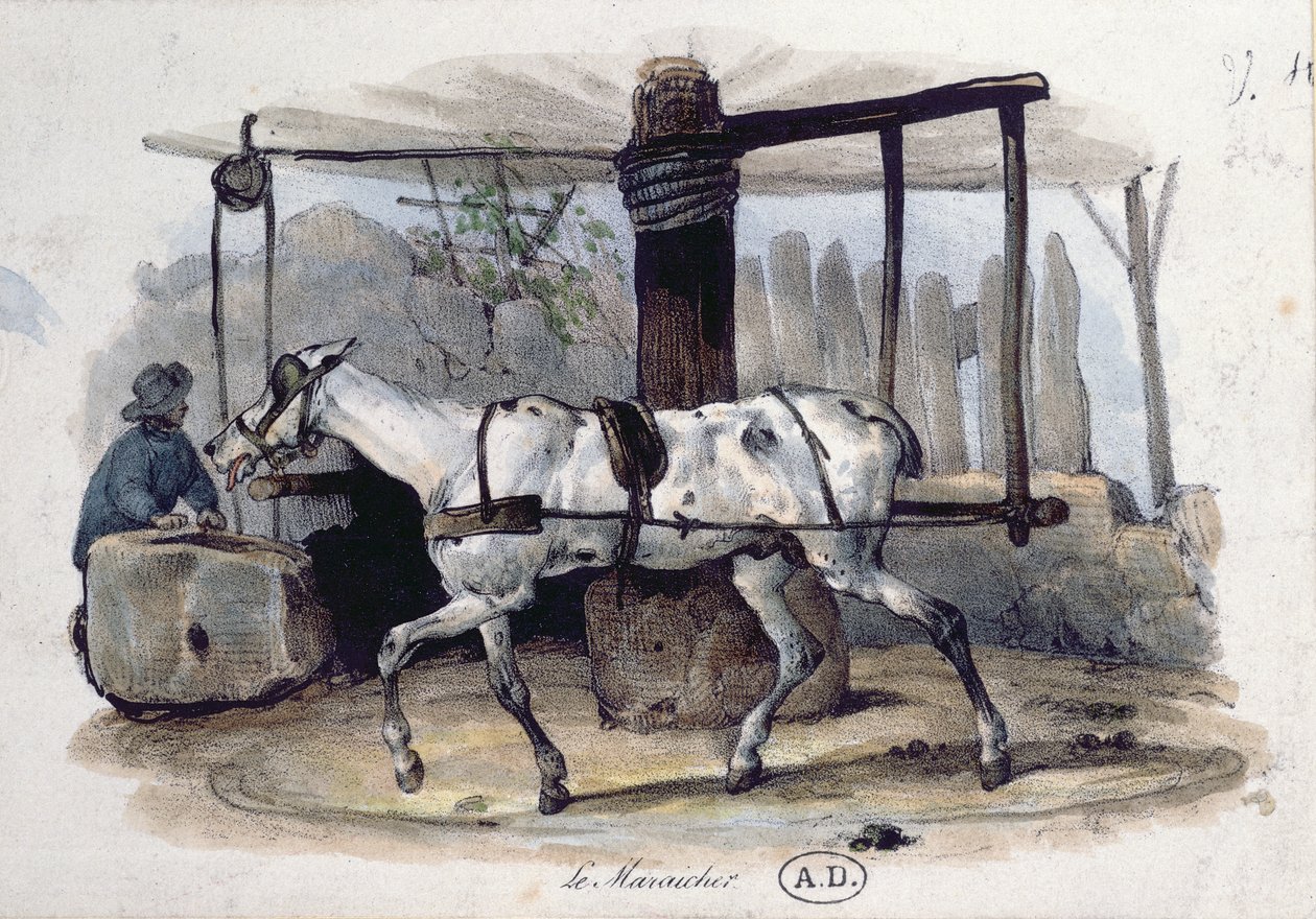 De Markt Tuinier, 1840 door French School