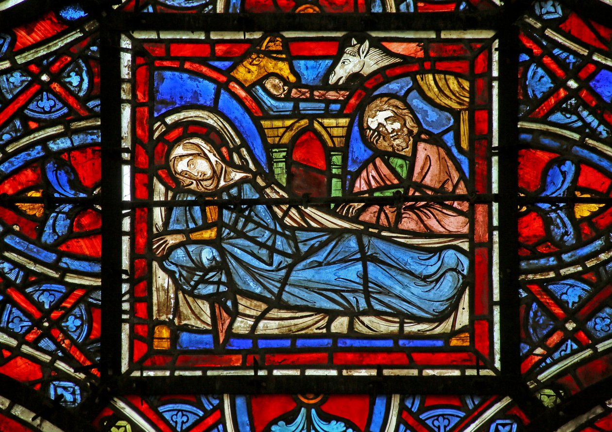 De geboorte van Christus door French School