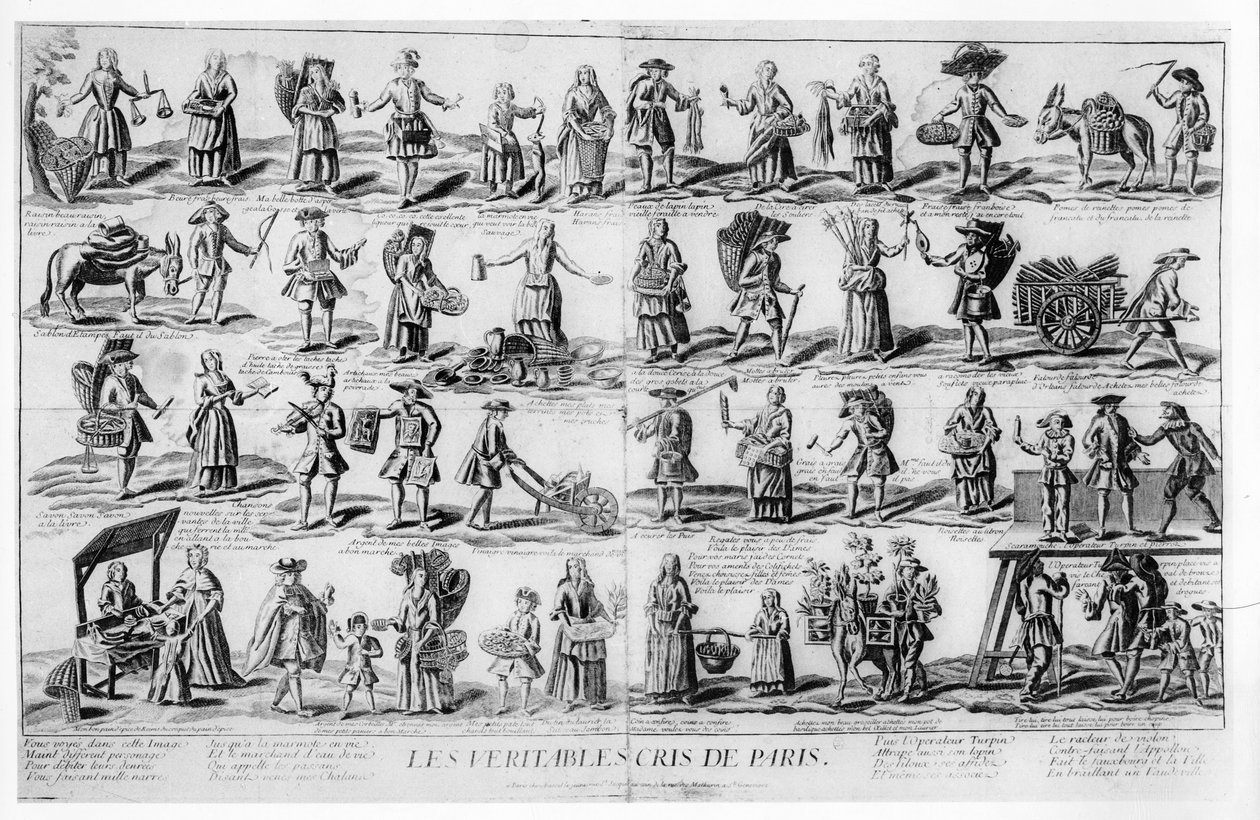 De straatkreten van Parijs door French School
