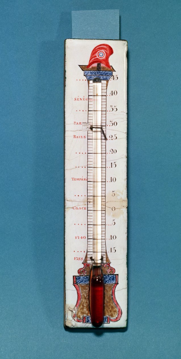 Thermometer bekroond met een Frygische muts door French School