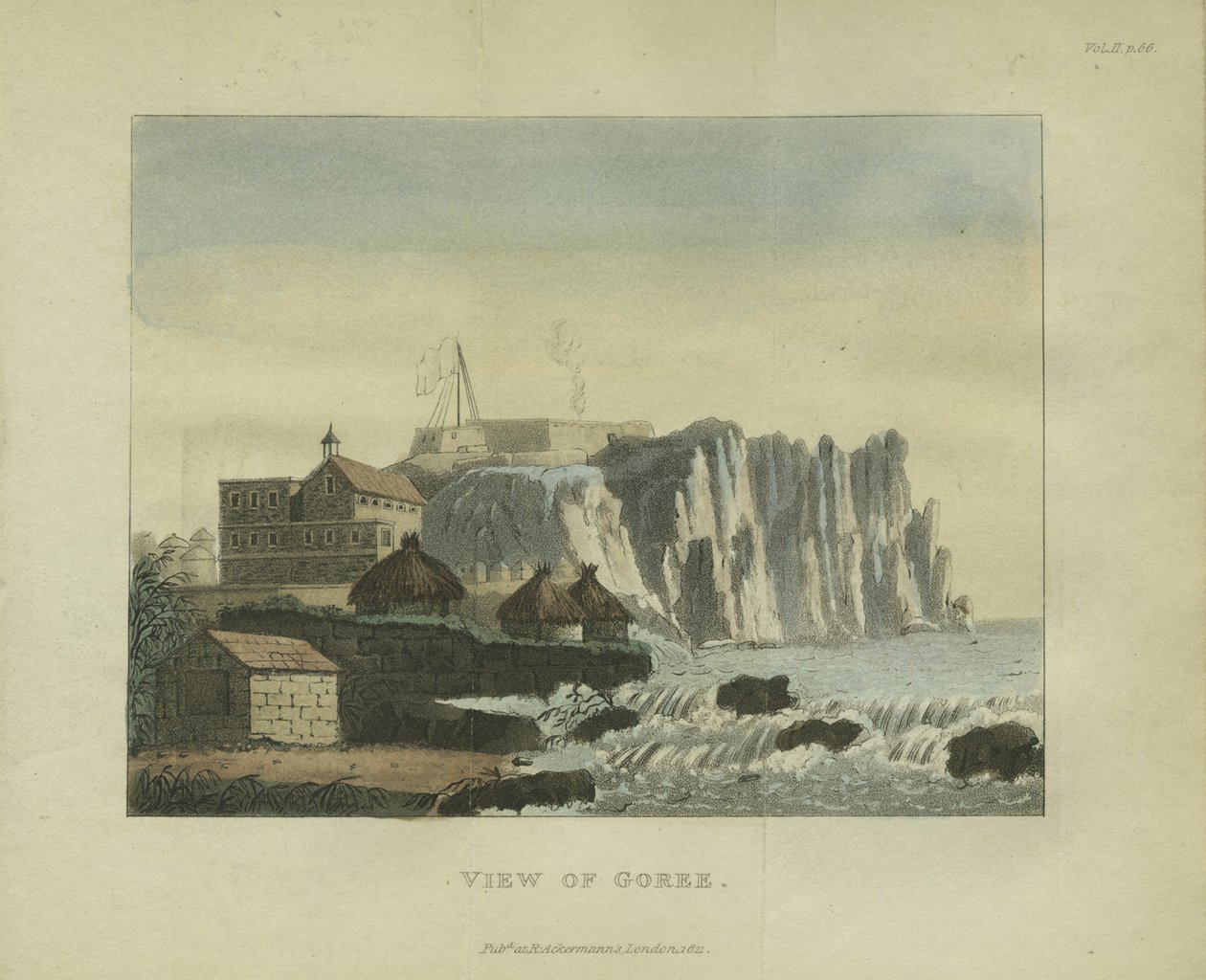 Uitzicht op Gorée, 1821 door French School