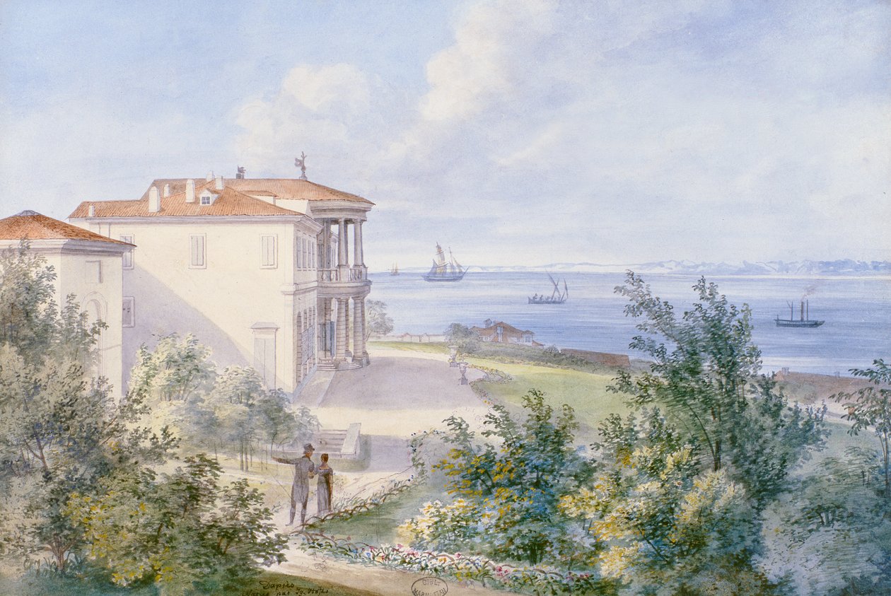 Villa Murat, Campo Marzio in Triëst, 1820 door French School
