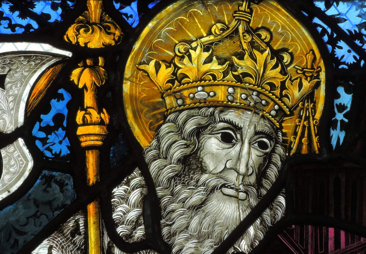 Raam met Sint Henri de Bamberg door French School