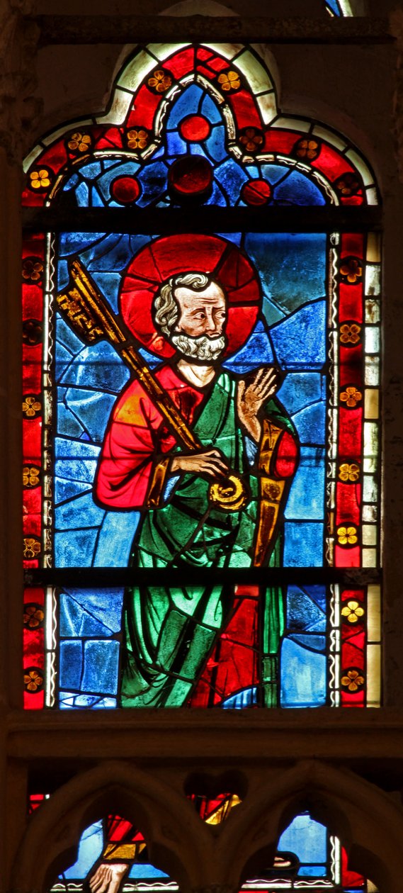 Raam met St. Peter door French School