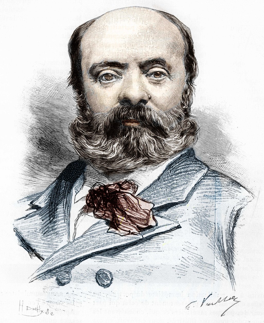 Portret van Théodore Aubanel. door French School