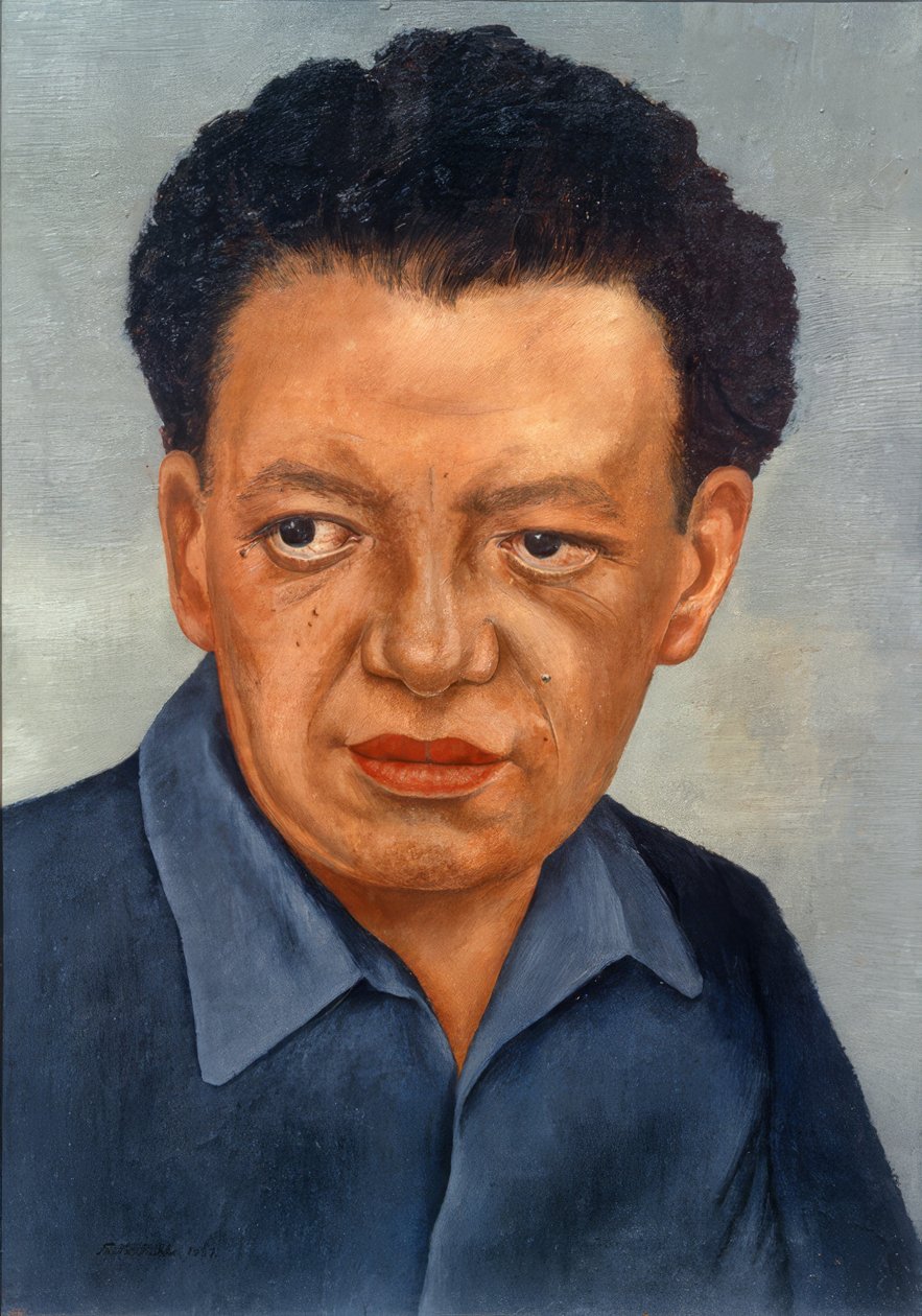 Portret van Diego Rivera door Frida Kahlo