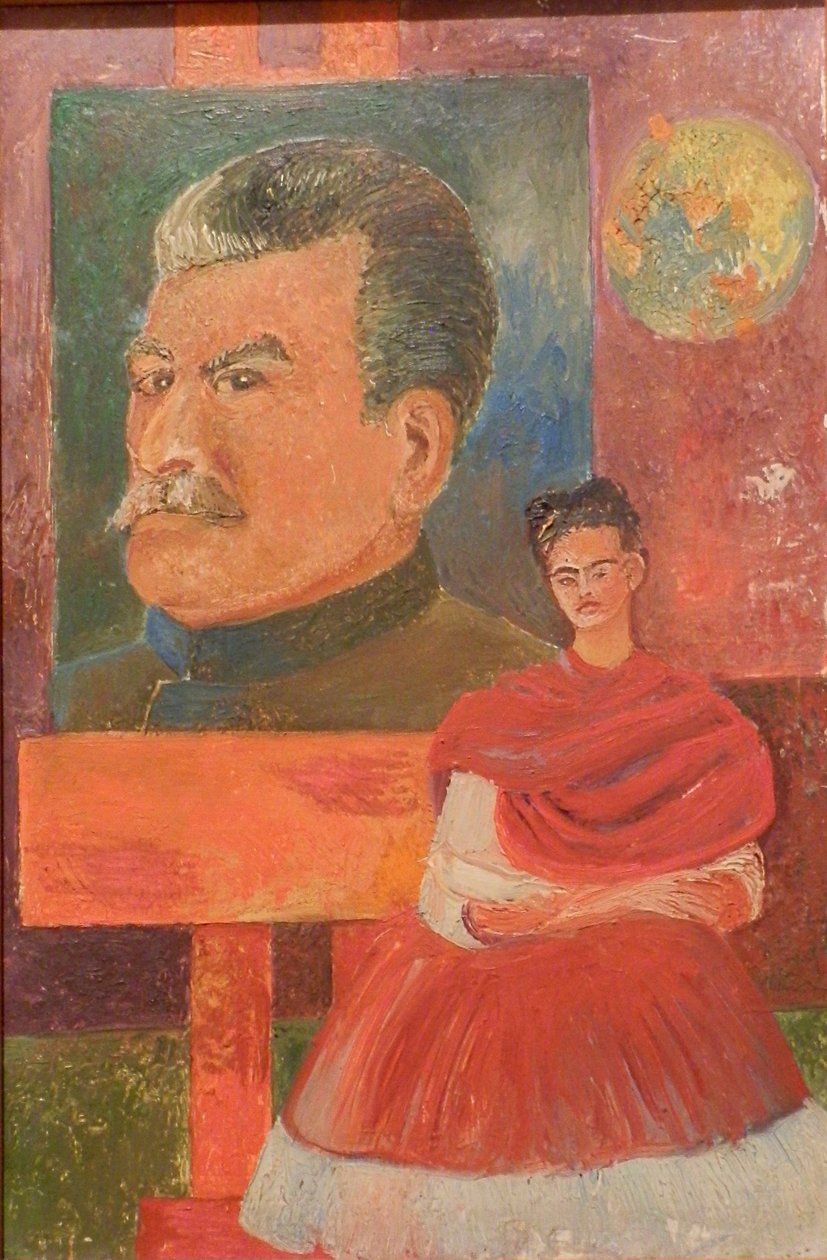 Zelfportret met Stalin door Frida Kahlo