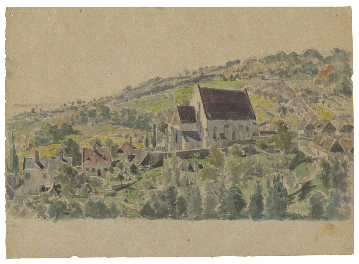 Tekening, Ontwerp voor grote tafel met kolomvormige steunen en frontonbasis, 1900-05 door Friedrich Carl von Scheidlin