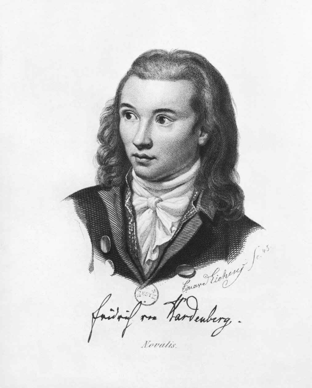 Novalis (1772-1801) door Friedrich Eduard Eichens