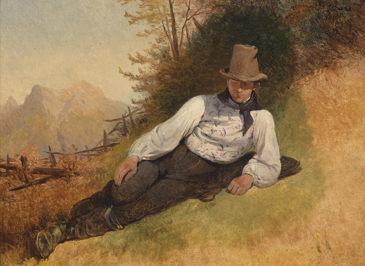 Boerenjongen door Friedrich Gauermann