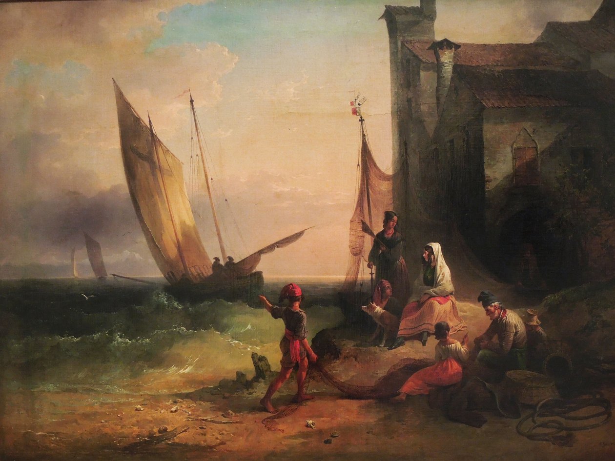 Vissersfamilie uit Chioggia door Friedrich Gauermann