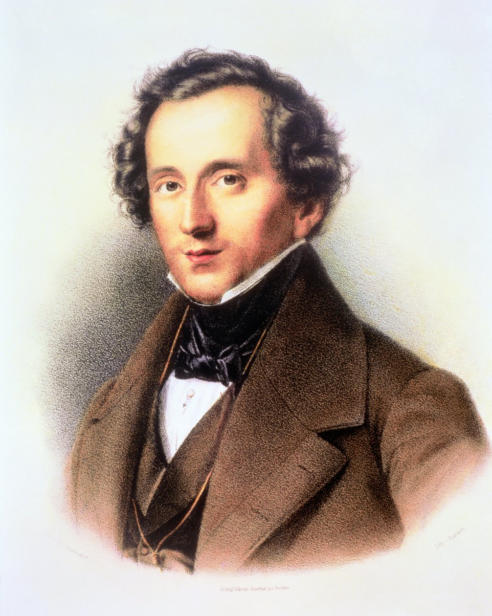 Portret van Felix Mendelssohn (1809-47) door Friedrich Jentzen