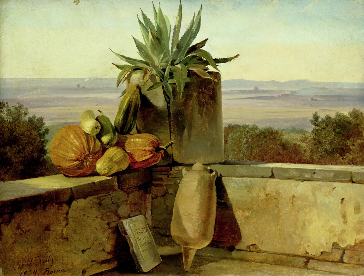 Romeins Balkon, 1834 door Friedrich Nerly