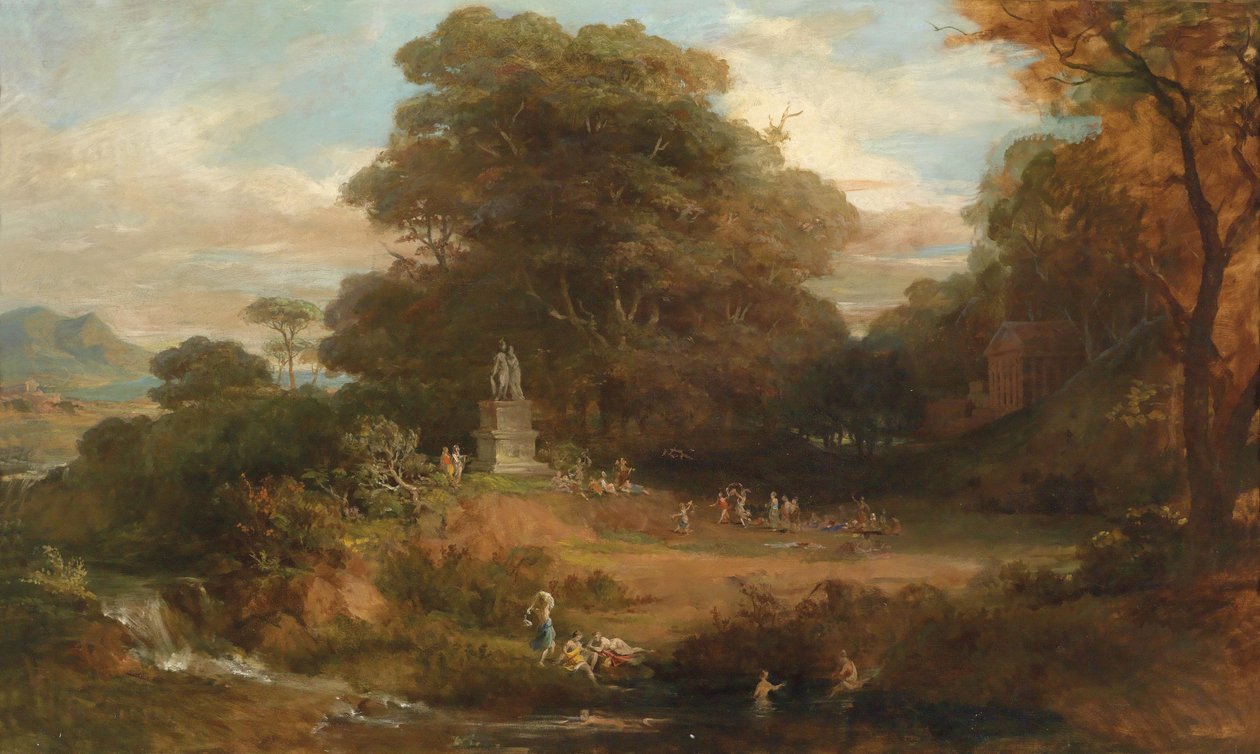 Grieks ideaal landschap door Friedrich von Amerling