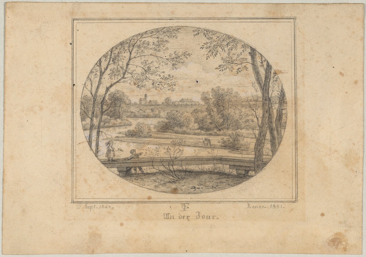 Aan de Isar door Friedrich (Woldemar Friedrich) Olivier