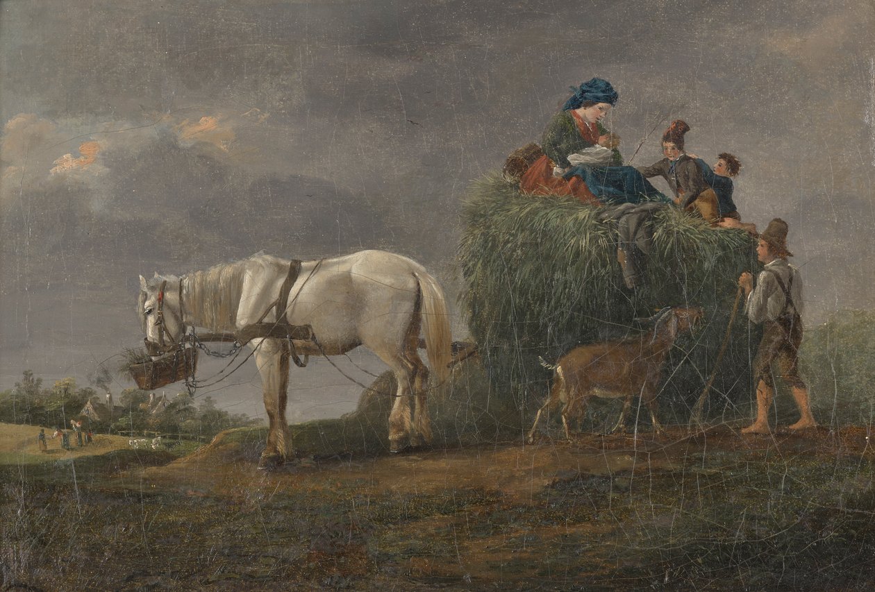 De hooikar door Friedrich August Mathias Gauermann