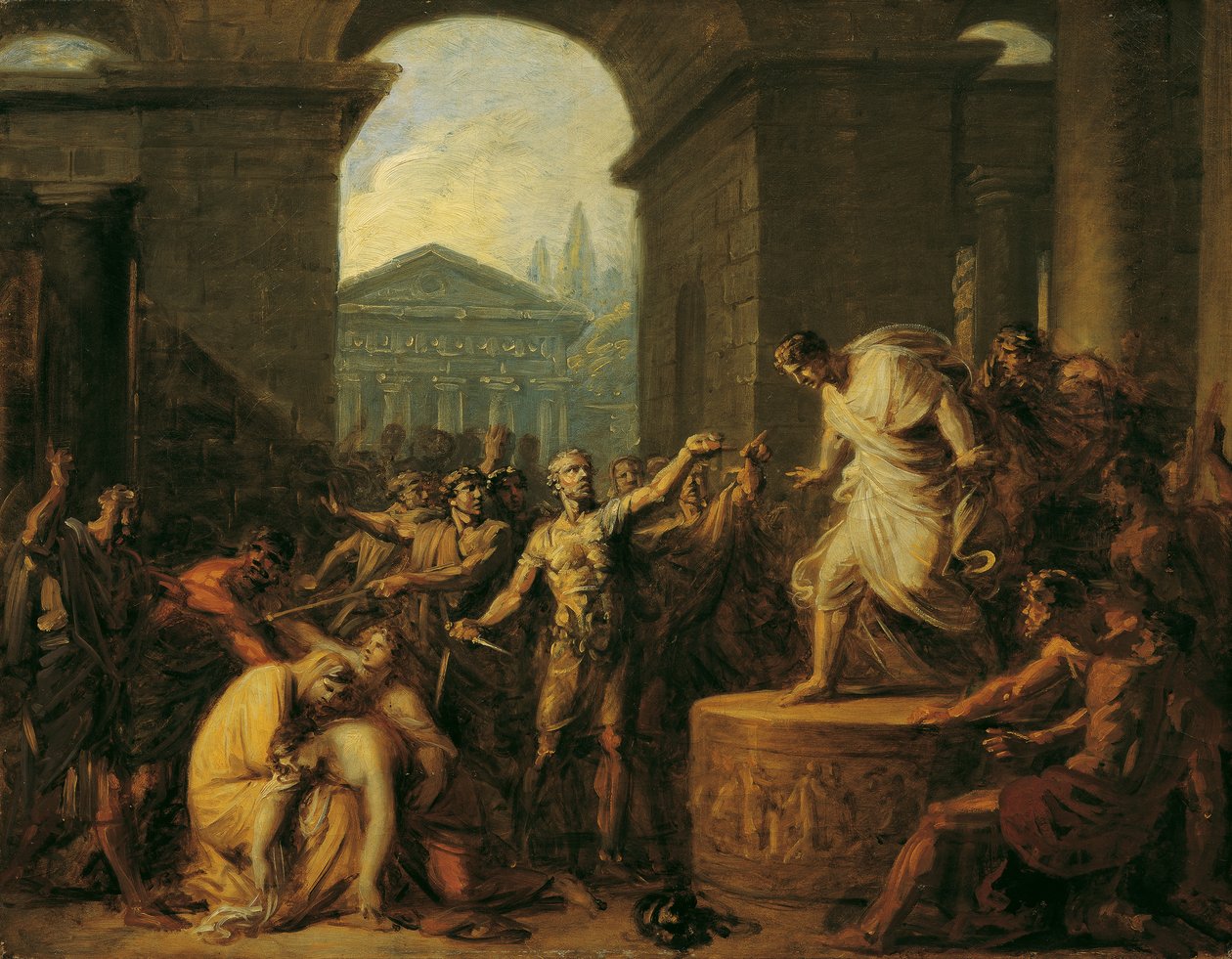De dood van Virginia door Friedrich Heinrich Fuger
