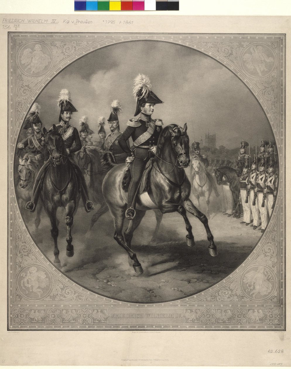 Ruiterportret van Frederik Wilhelm IV door Friedrich Jentzen