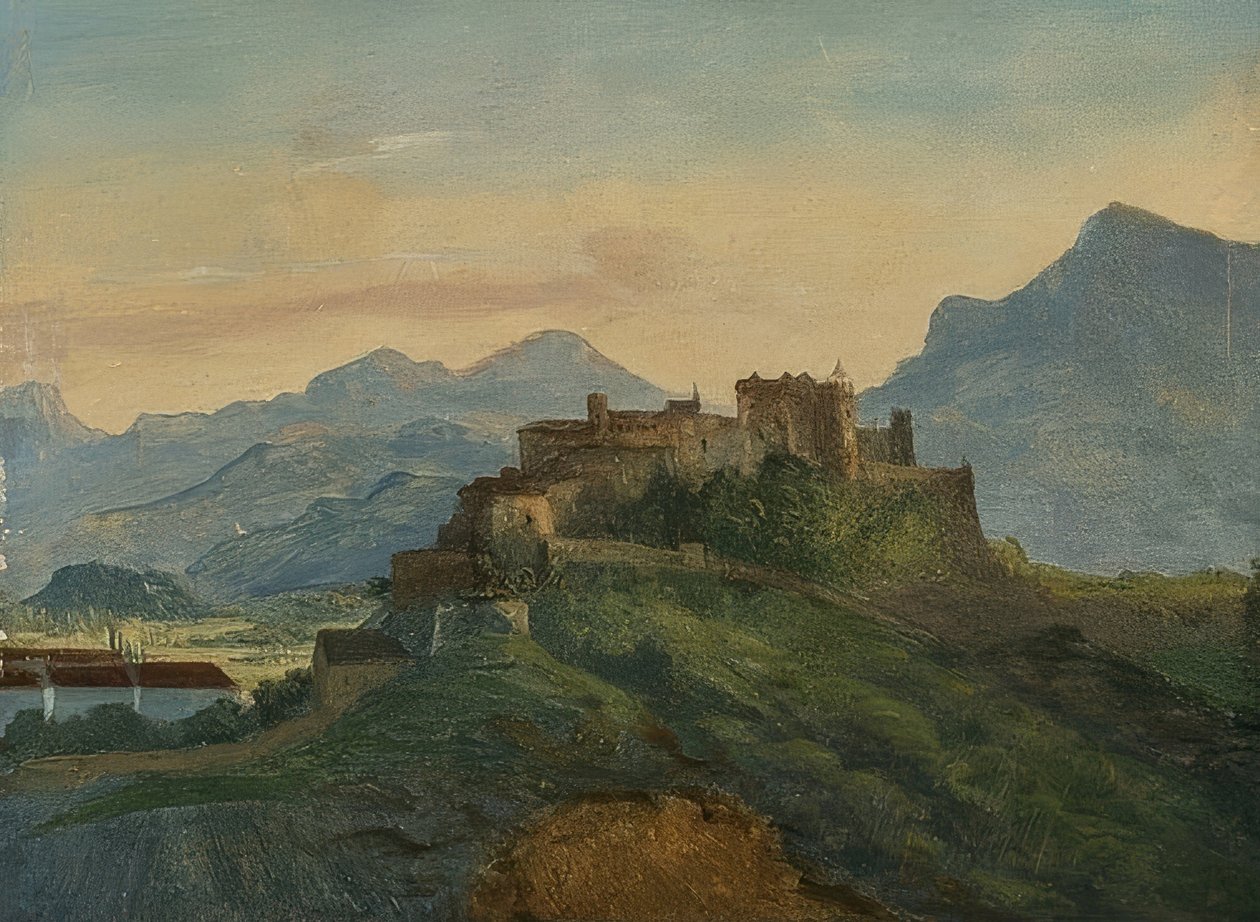 Fort Hohensalzburg. Circa 1826/35 door Friedrich Loos