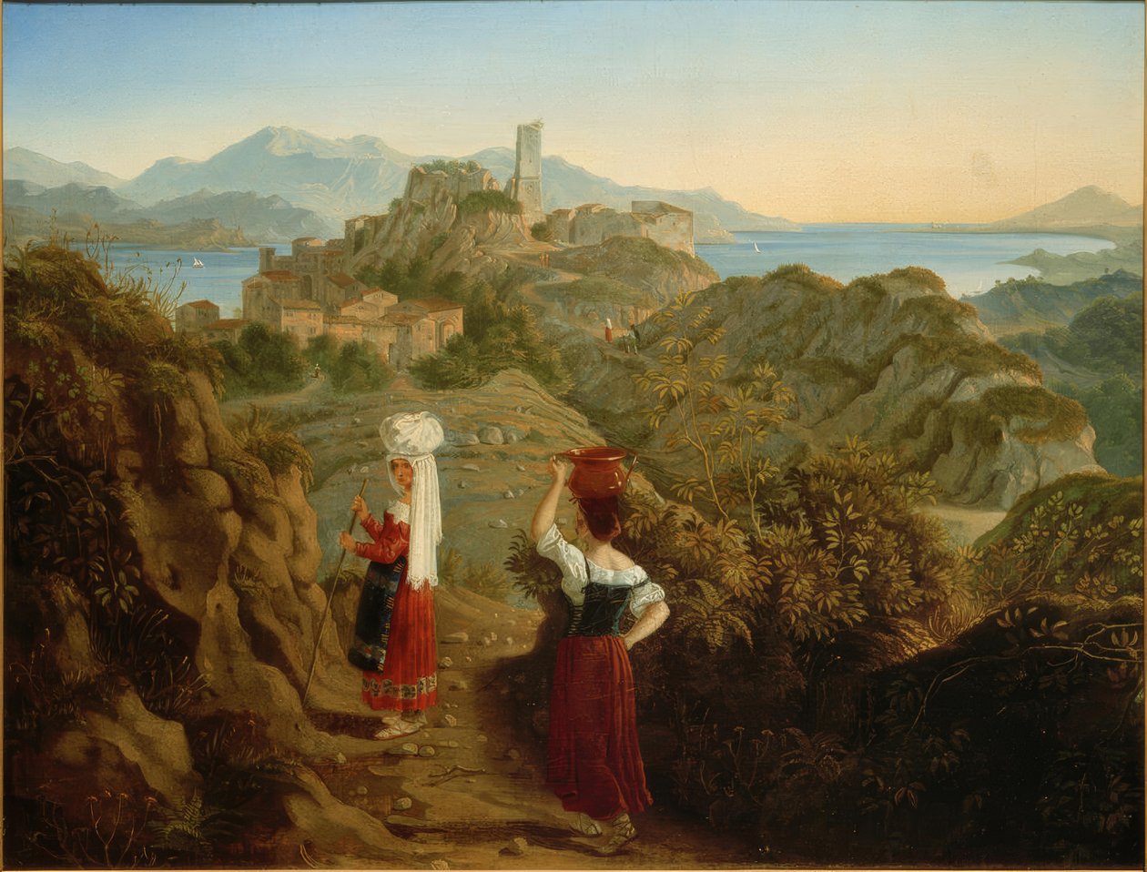 Ideaal Italiaans landschap door Friedrich Nerly