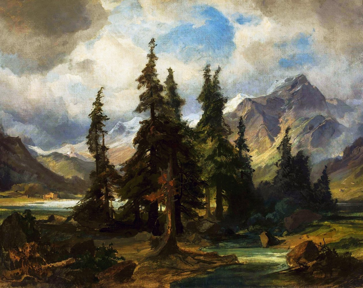 Noors landschap. door Friedrich Preller the Elder