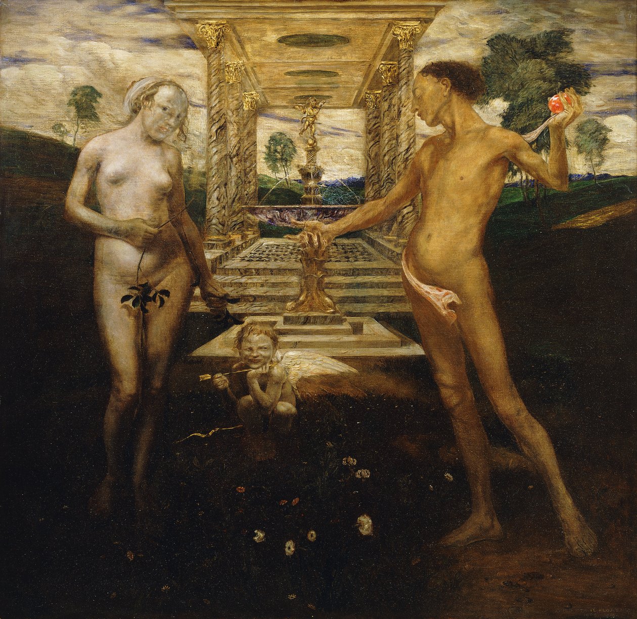 Adam en Eva door Friedrich Stahl