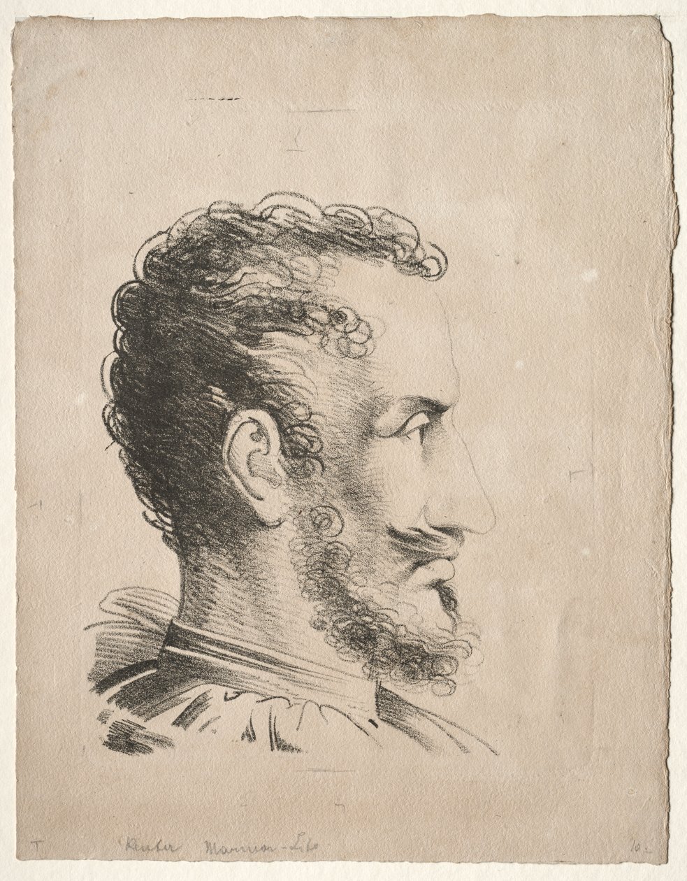 Profielhoofd door Friedrich Wilhelm Reuter