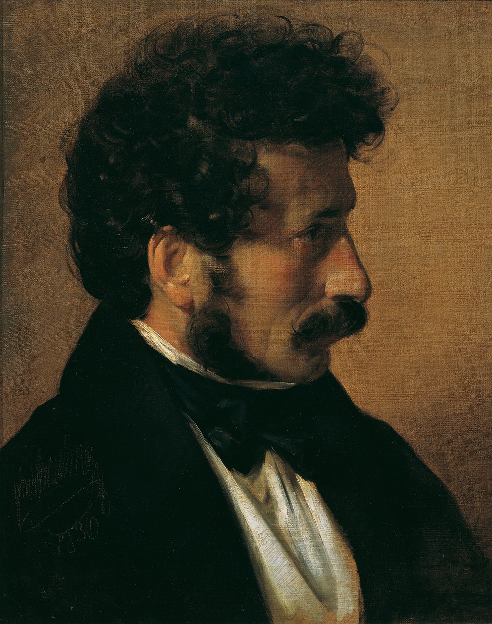 De schilder Theodor Alconiè door Friedrich von Amerling