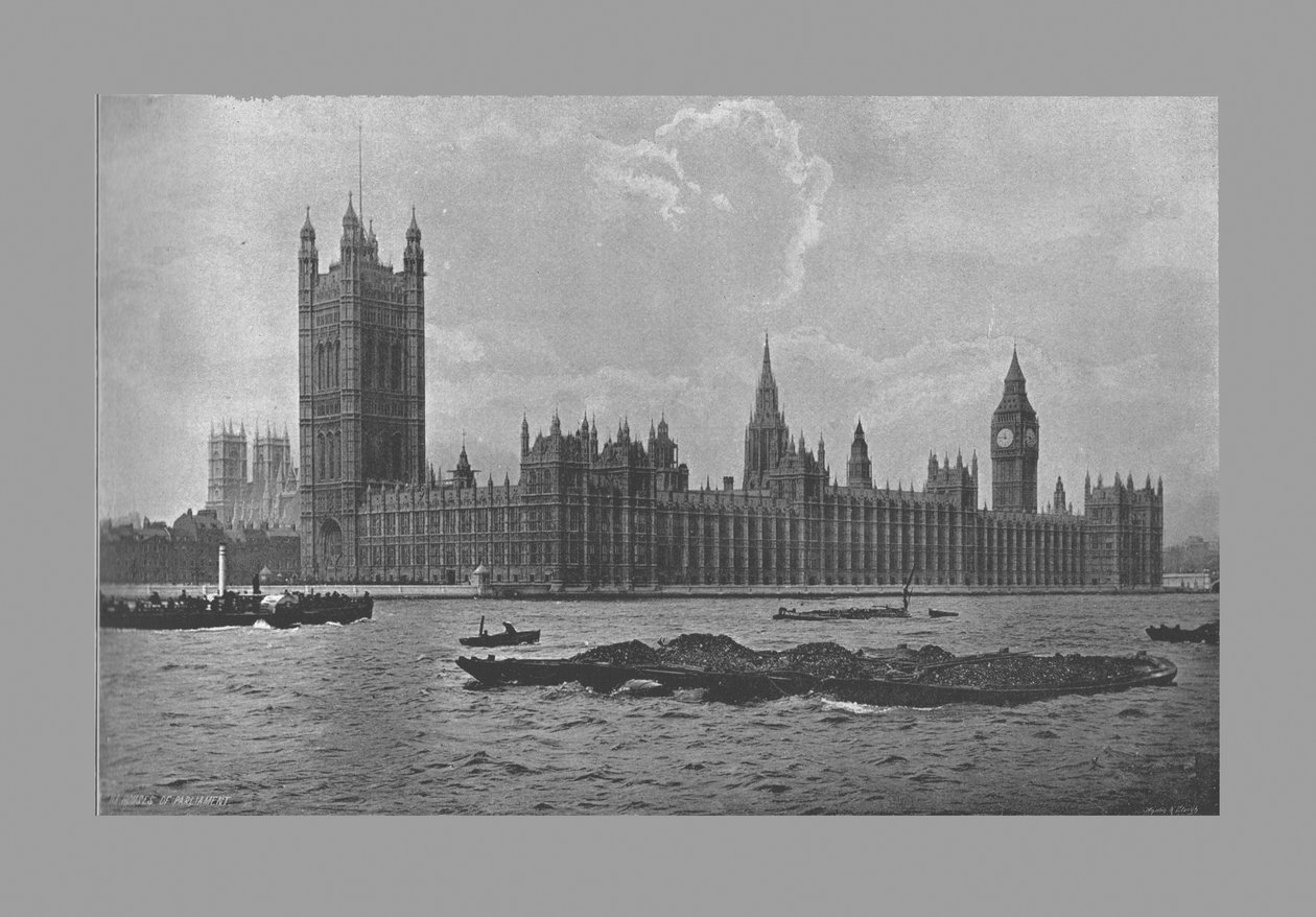 Het Parlement, Londen, ca. 1900 door Frith and Co