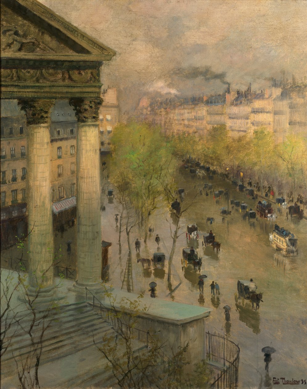 Boulevard de la Madeleine in Parijs door Frits Thaulow