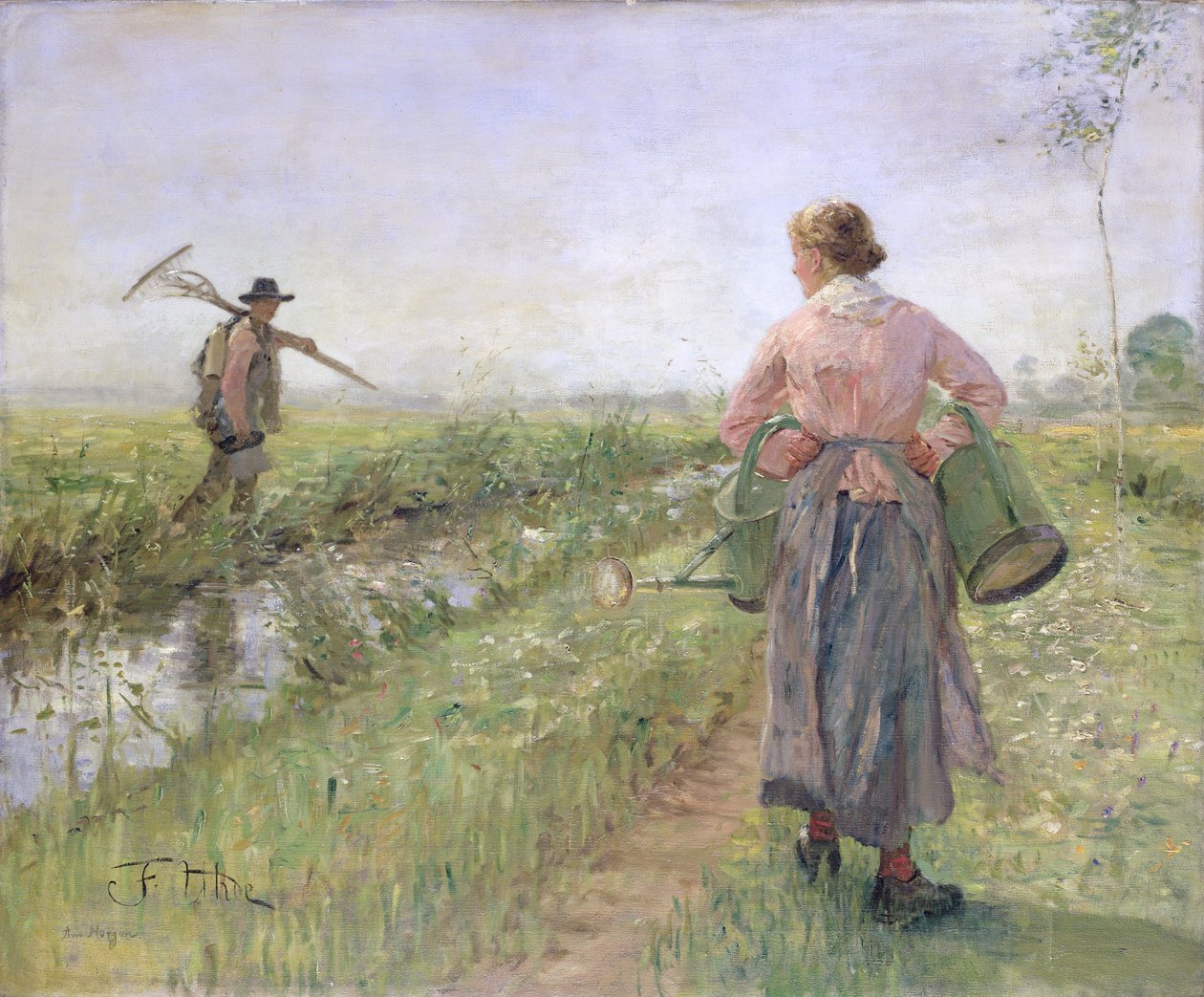 In de ochtend, 1889 door Fritz von Uhde