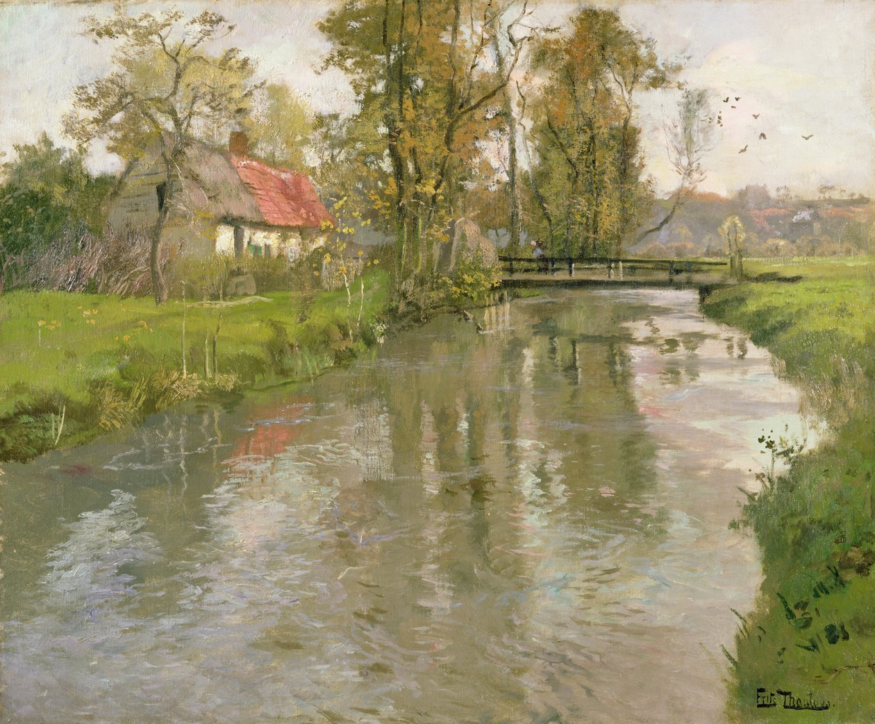 Rivierlandschap, c.1897 door Frits Thaulow