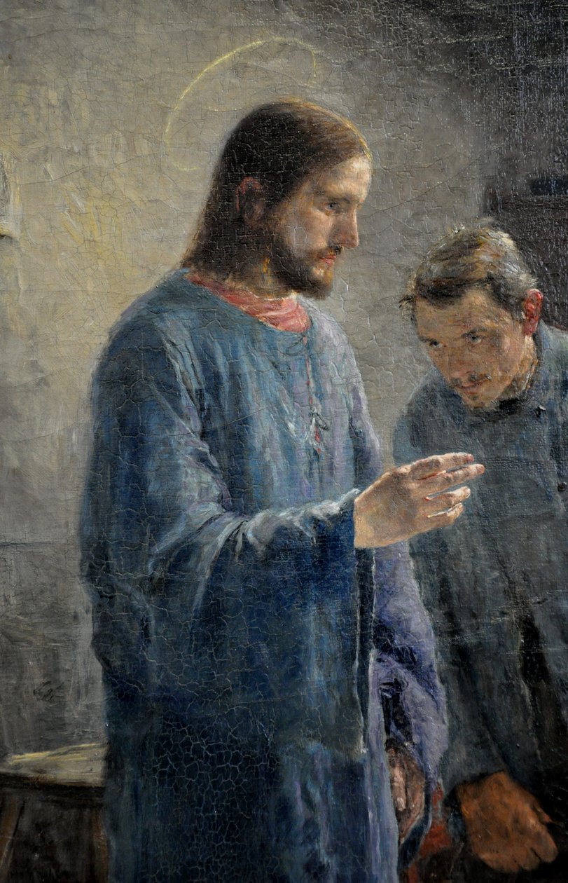 Het tafelgebed door Fritz von Uhde