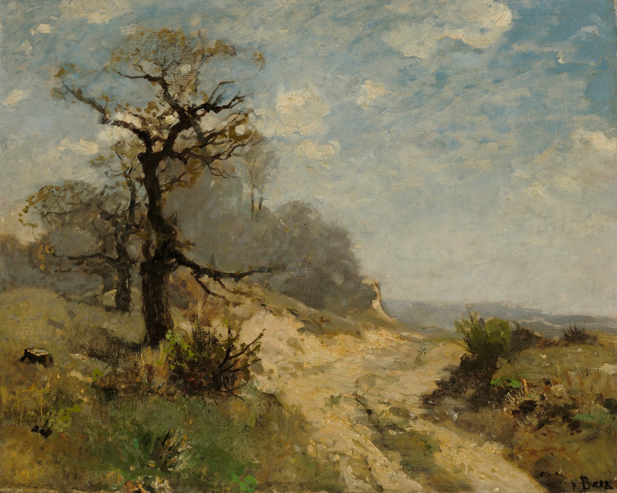 Landschap met weg door Fritz Baer