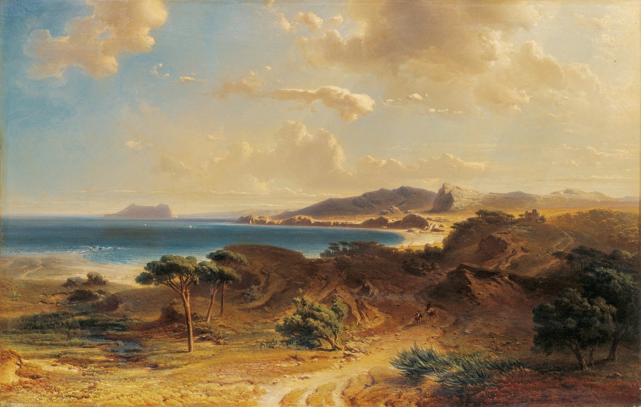 Het strand van Estepona door Fritz Bamberger