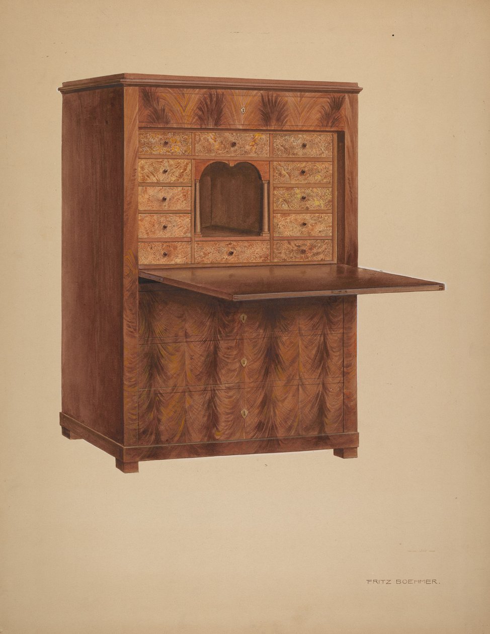 Bureau door Fritz Boehmer