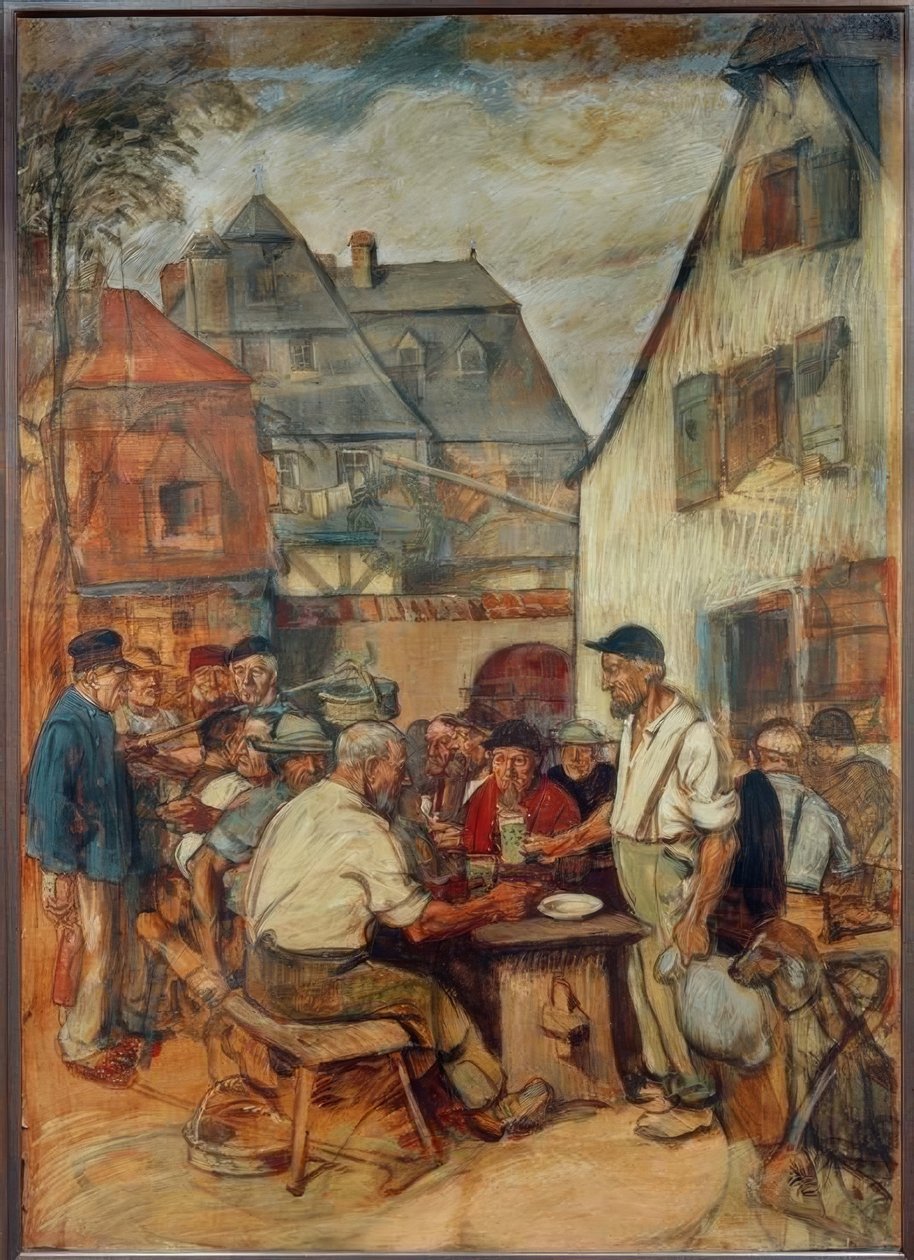 Heckenwirtschaft in Sachsenhausen door Fritz Böhle