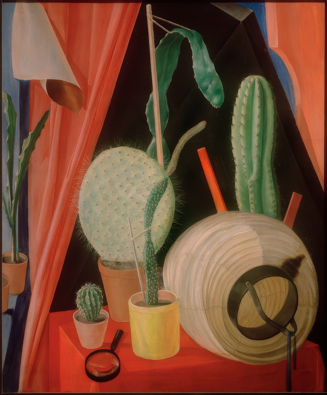 Stilleven met Cactussen door Fritz Burmann