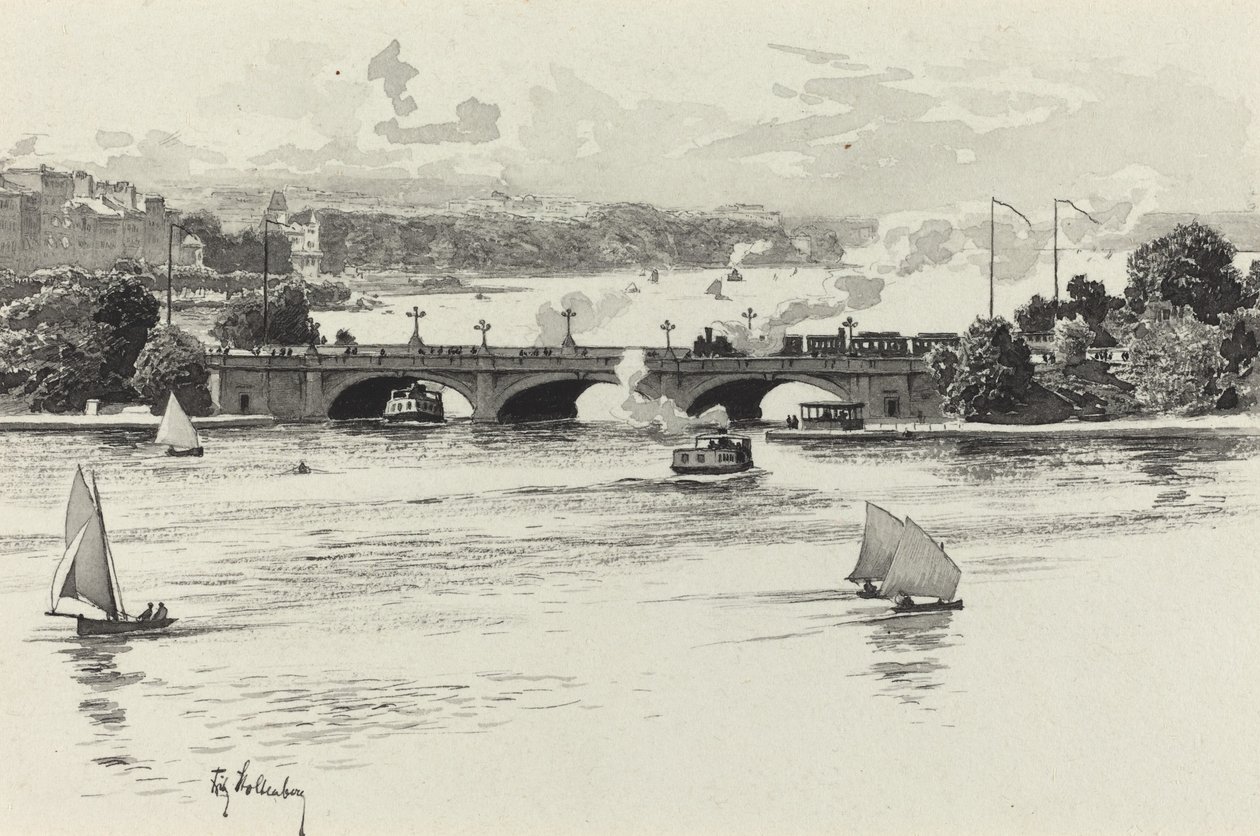 Lombardsbrug door Fritz Stoltenberg