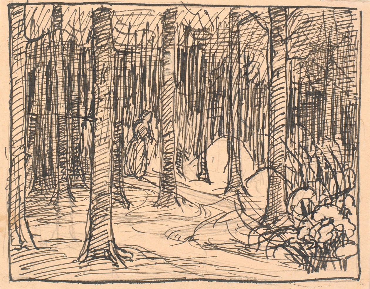 Diep in het bos kruisten de wegen elkaar... door Fritz Syberg
