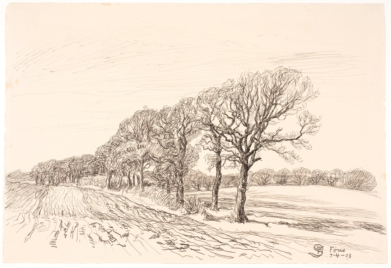 Landschap met eiken. Føns door Fritz Syberg