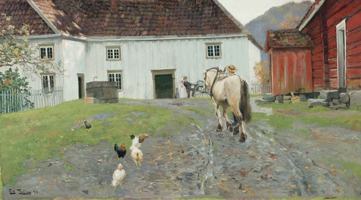 Op het boerenerf door Fritz Thaulow