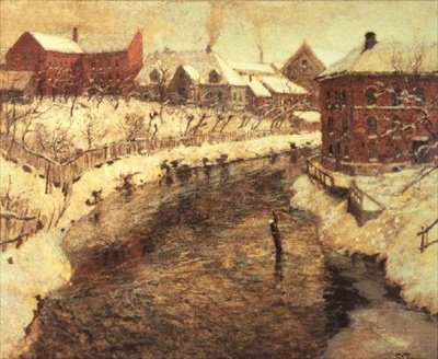 Vanaf de Nybroen brug, Oslo door Fritz Thaulow