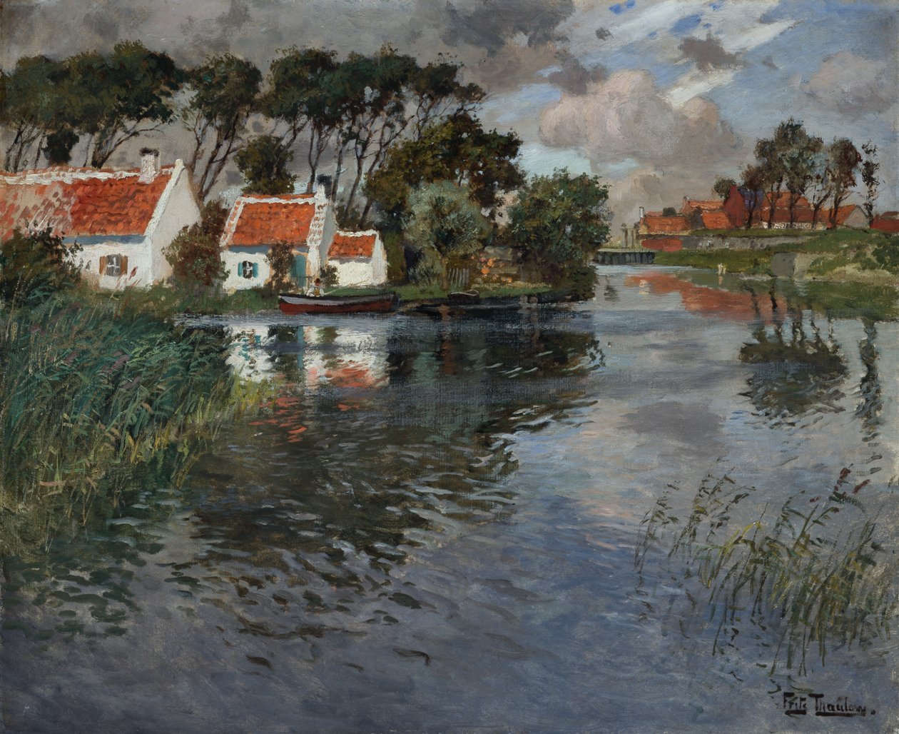 Windvlaag door Fritz Thaulow