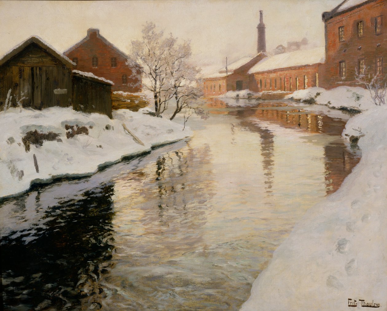 Lysaker Rivier door Fritz Thaulow