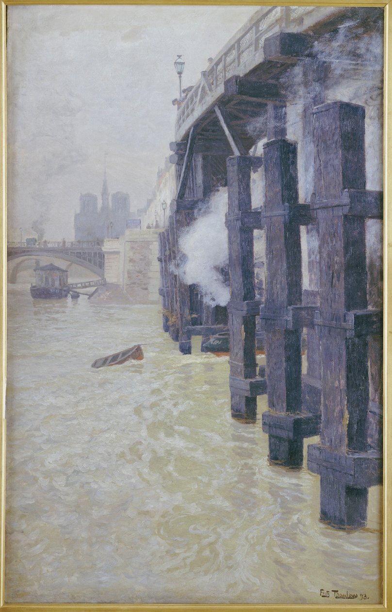 De Seine in december, 1893 door Frits Thaulow