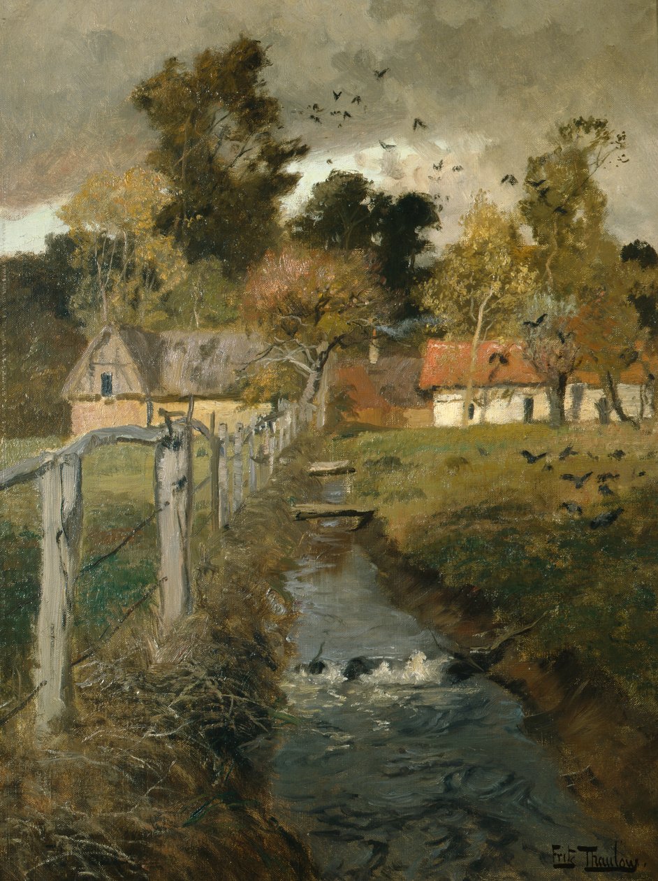 De stroom, ca. 1895 door Fritz Thaulow