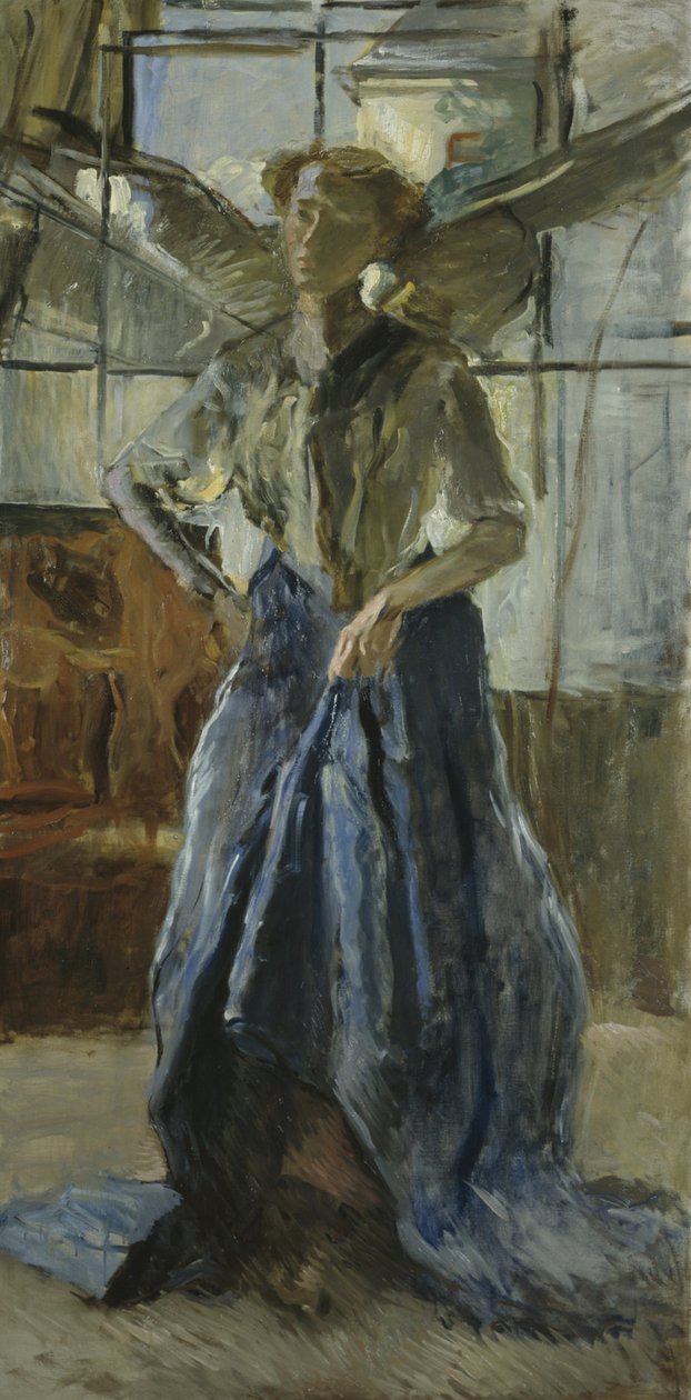 Engel in het atelier door Fritz von Uhde